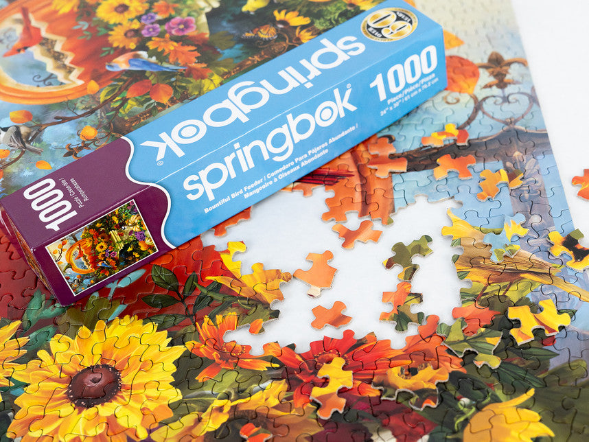 Bountiful Bird Feeder 1000 Piece Puzzle