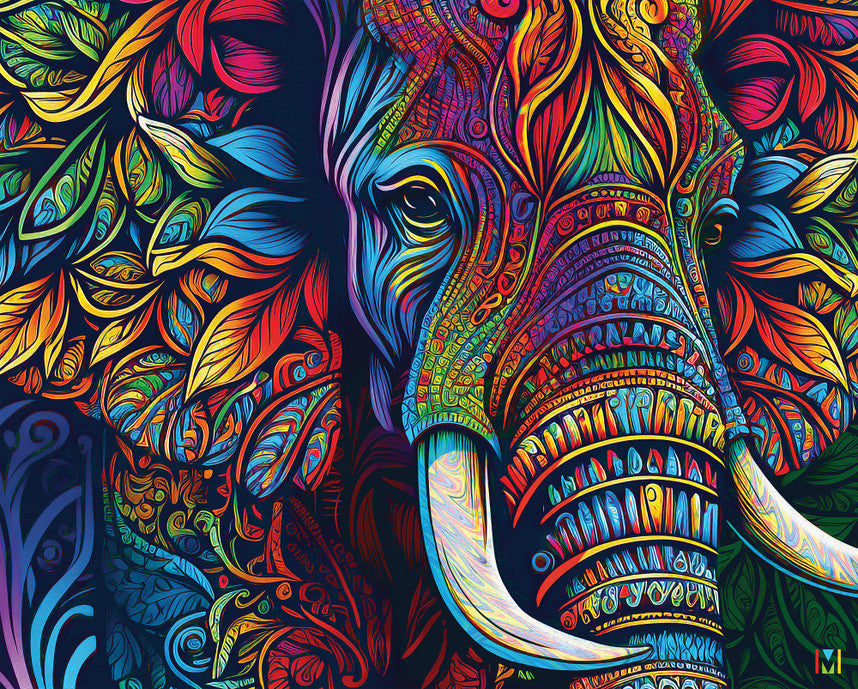 Elephant Mandala 1000 Piece Puzzle