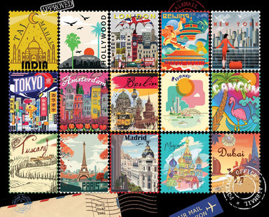 Stamps of the World 1000 Piece Puzzle