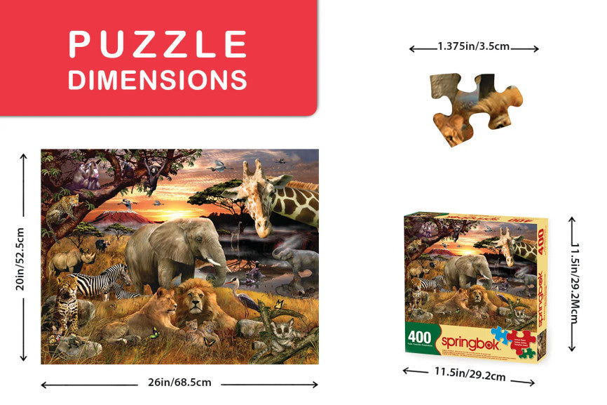 Wild Savanna 400 Piece Family Puzzle