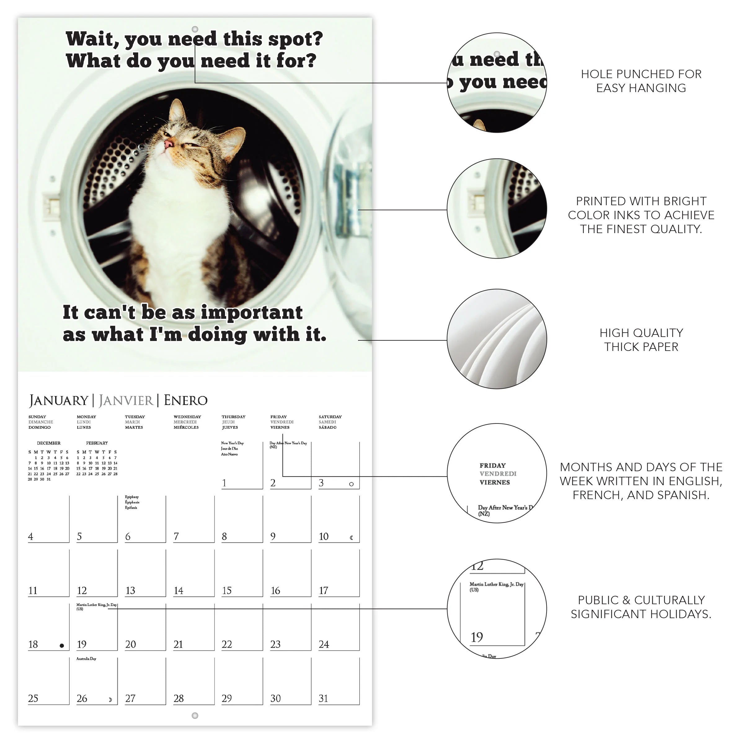 Nuthin But Trouble 2026 Mini Wall Calendar