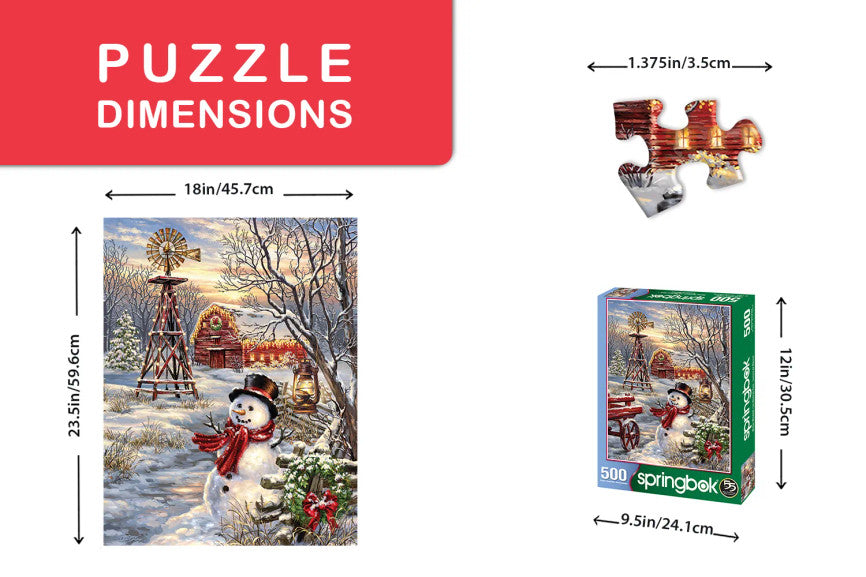 Winter Windmill 500 Piece Puzzle
