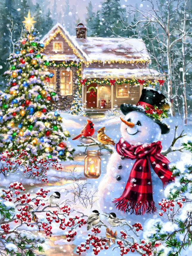 Cottage In The Snow 1000 Piece Puzzle