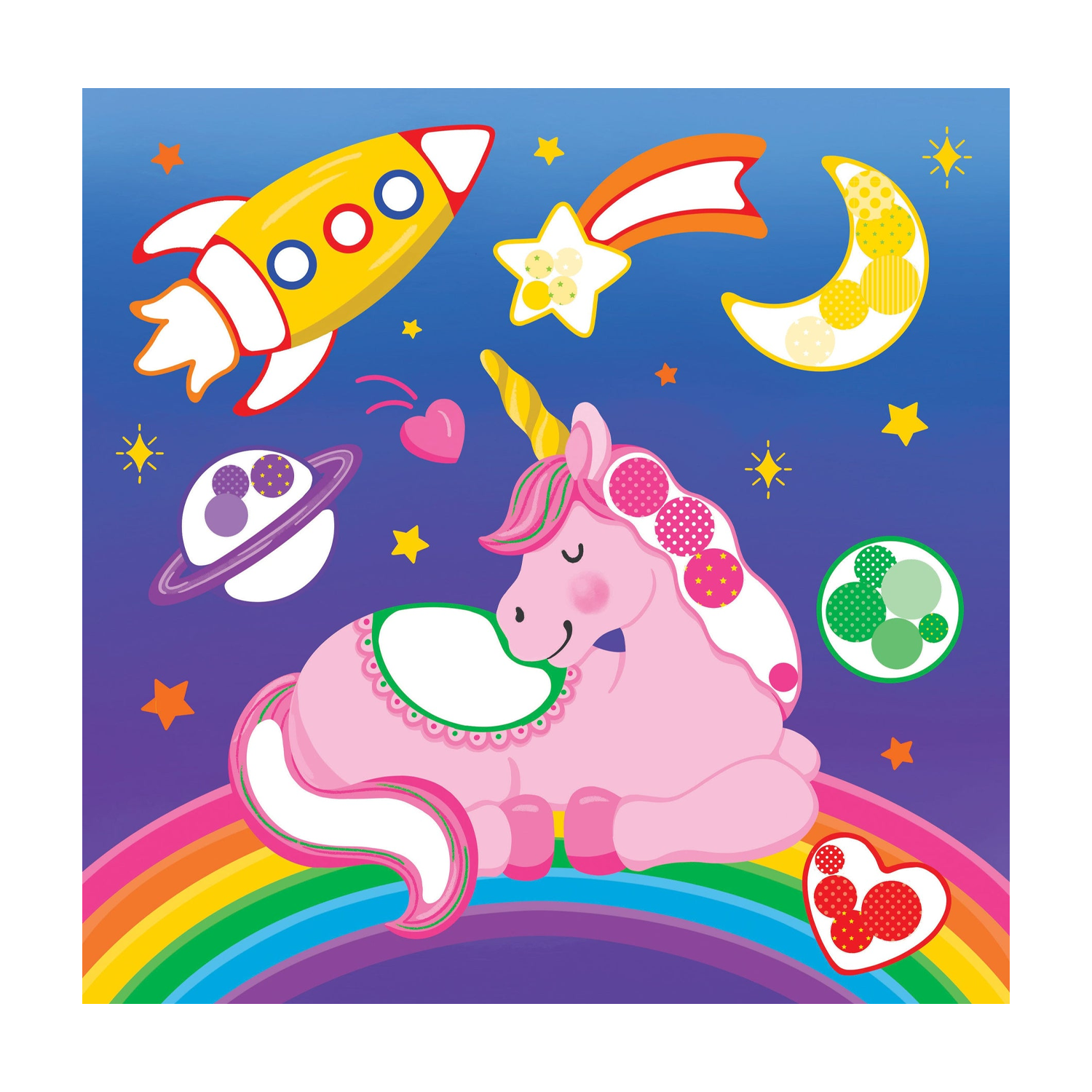 PTR Color-By-Dots Sticker Book - Unicorns