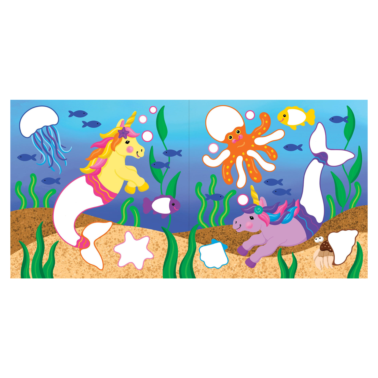 PTR Color-By-Dots Sticker Book - Unicorns