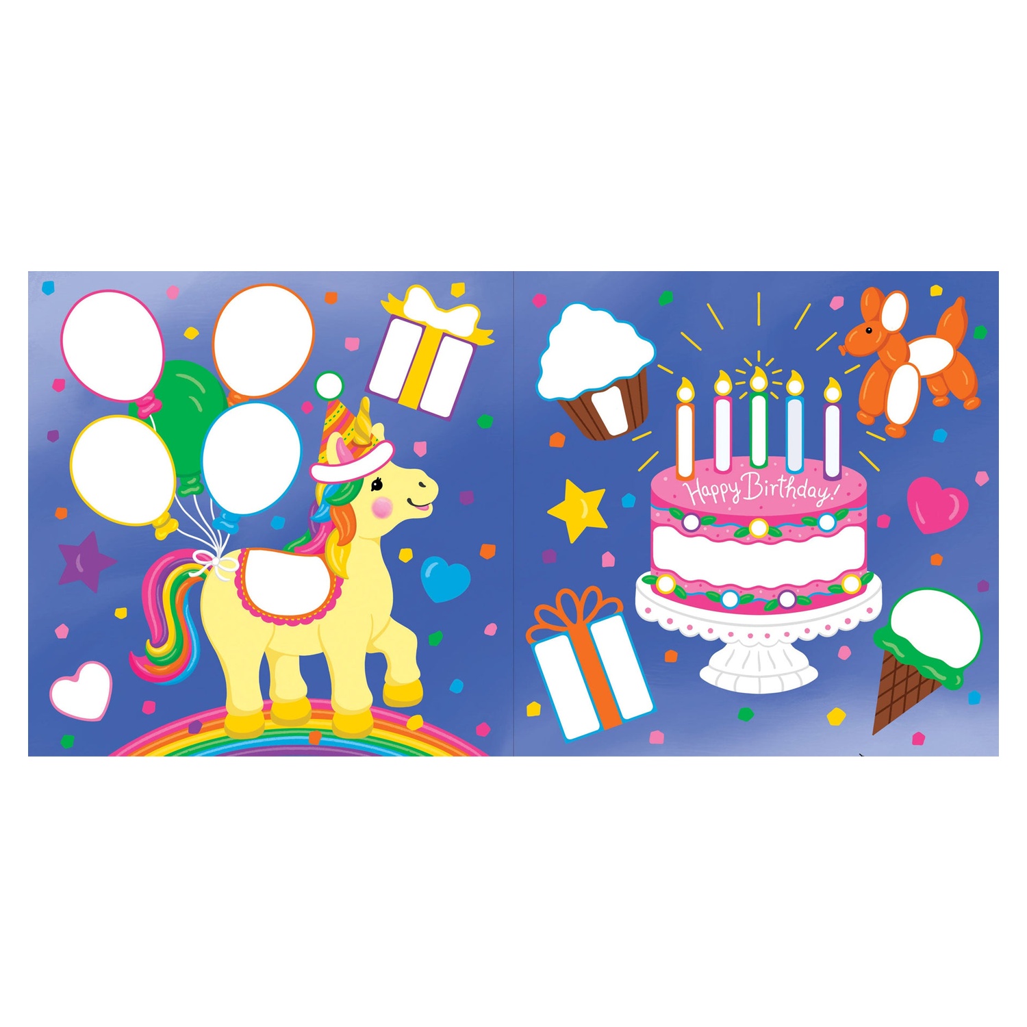 PTR Color-By-Dots Sticker Book - Unicorns