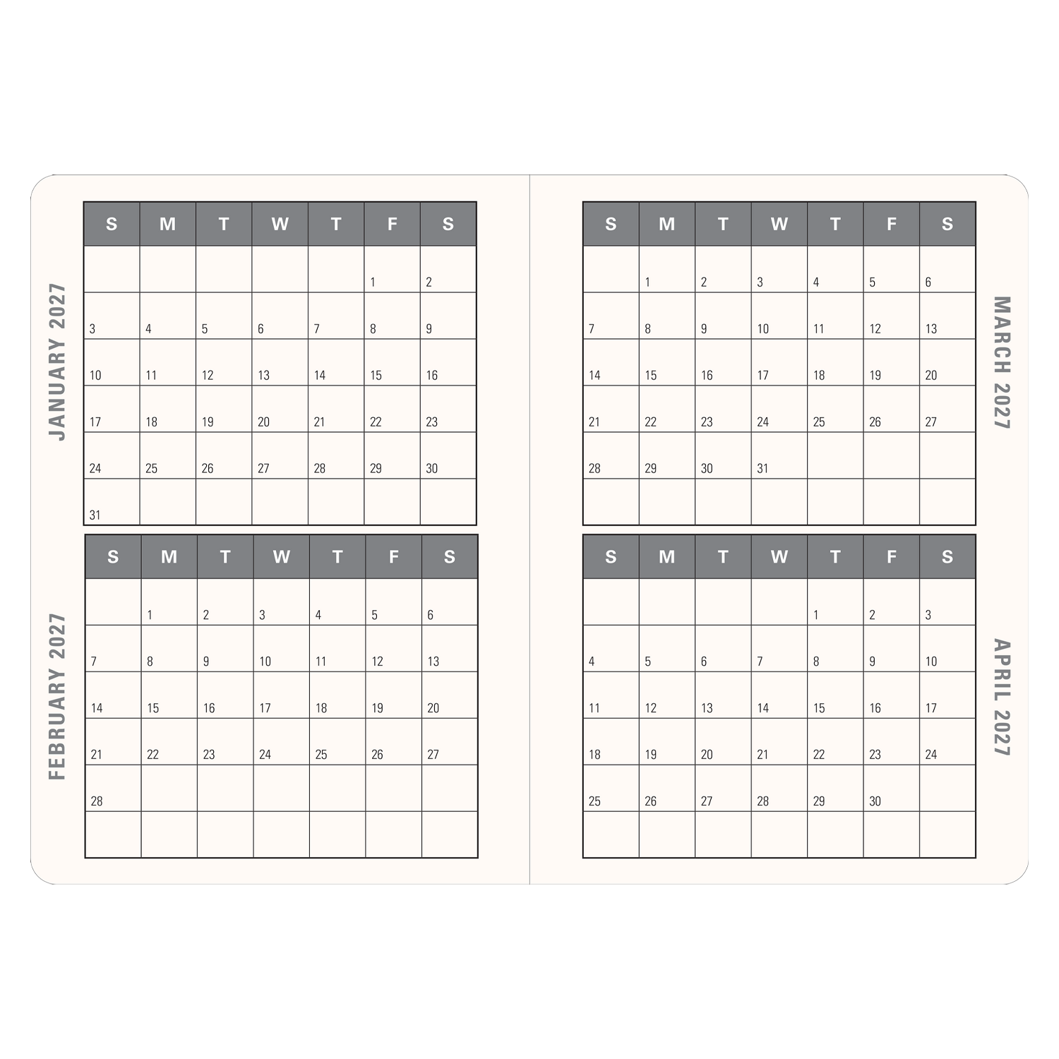 PTR 2027 Highland Cow Weekly Planner