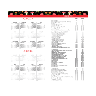 PTR 2027-28 Mushrooms 2-Year Pocket Planner