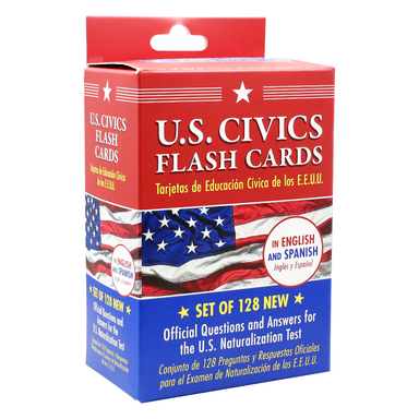 Bilingual US Citizenship Flash Card Set (English/Spanish)