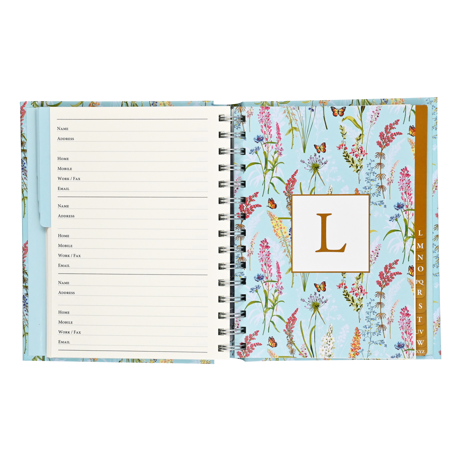 PTR Blooms & Butterflies Large Address Book