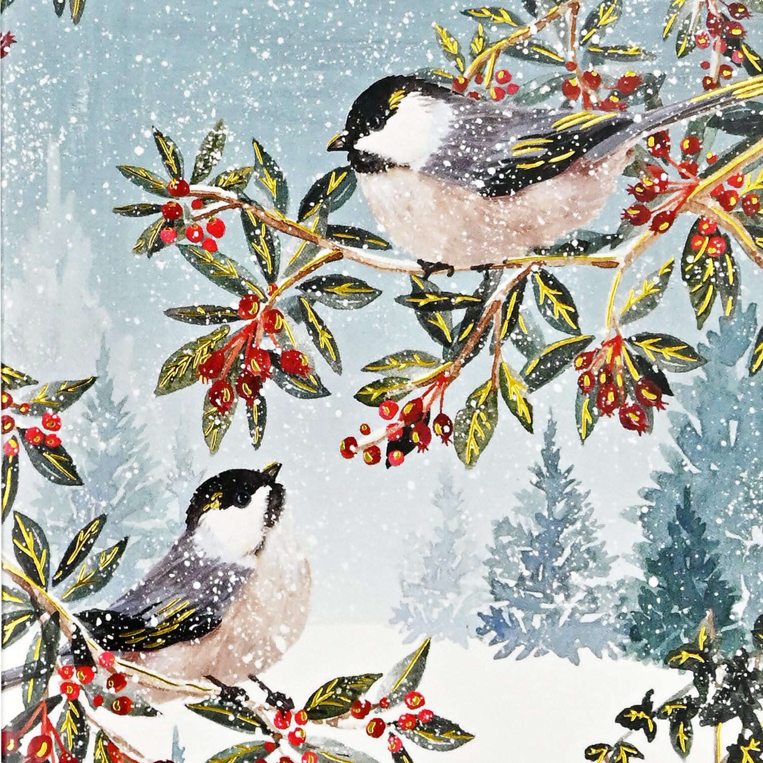 PTR Chickadees in the Snow Small Boxed Holiday Cards
