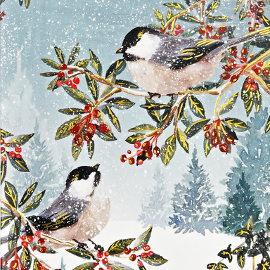 PTR Chickadees in the Snow Small Boxed Holiday Cards
