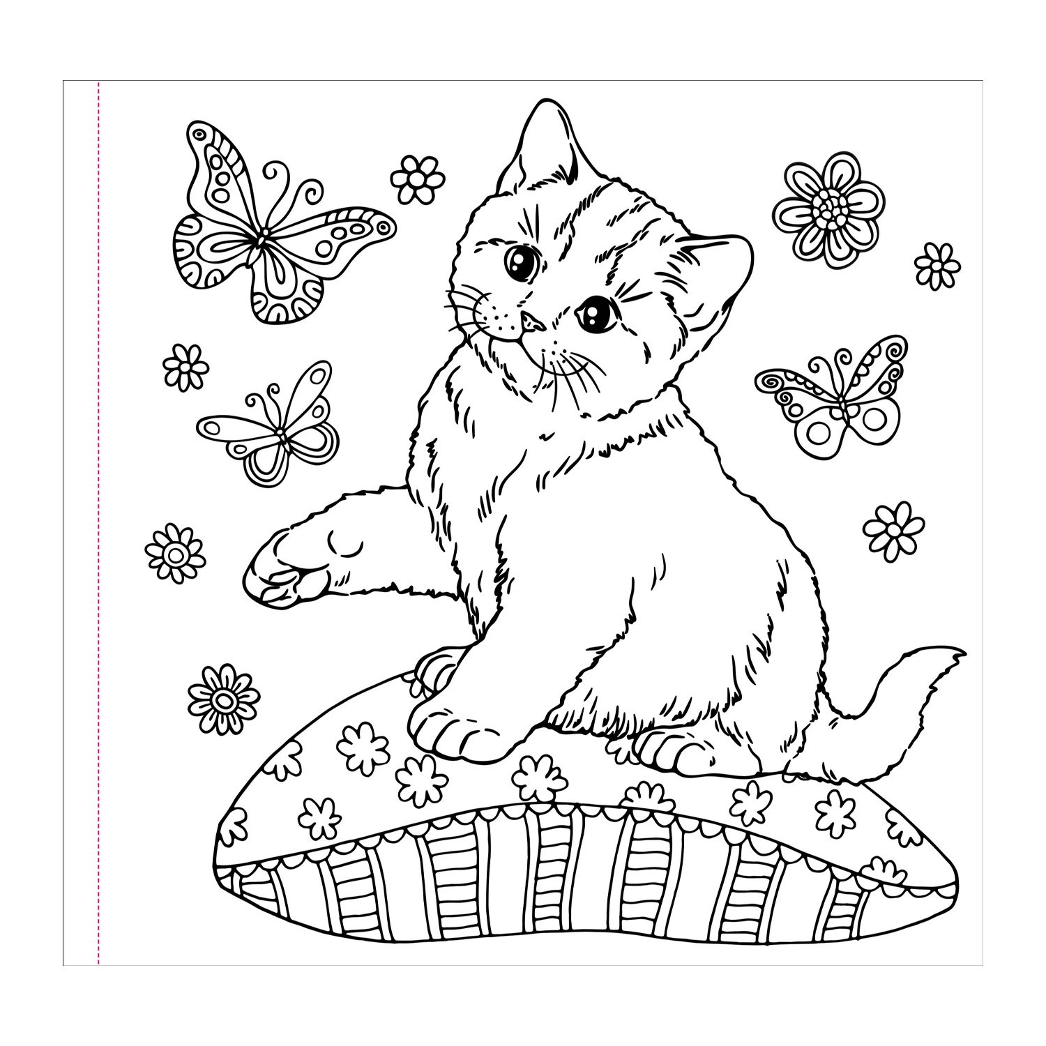 PTR Cute and Curious Cats Adult Coloring Book
