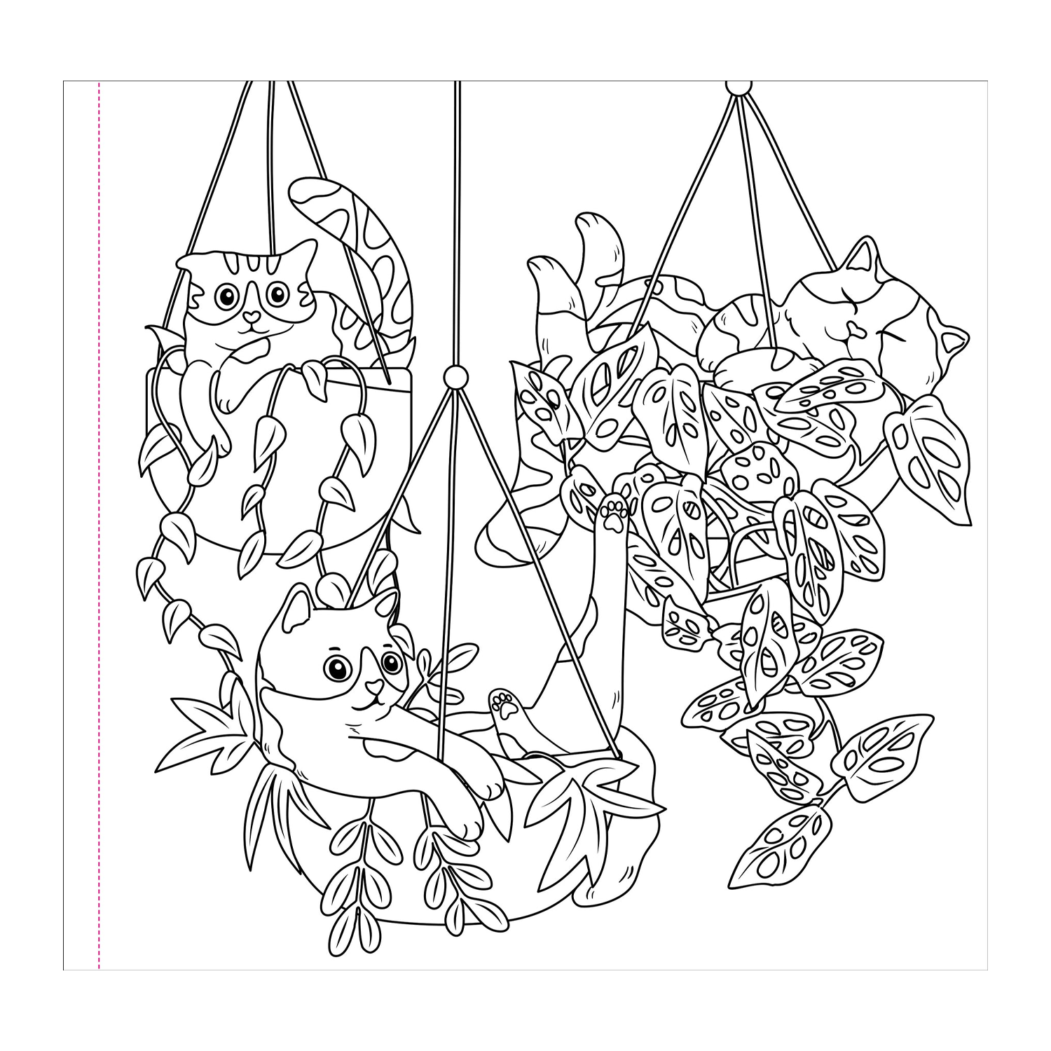 PTR Cute and Curious Cats Adult Coloring Book