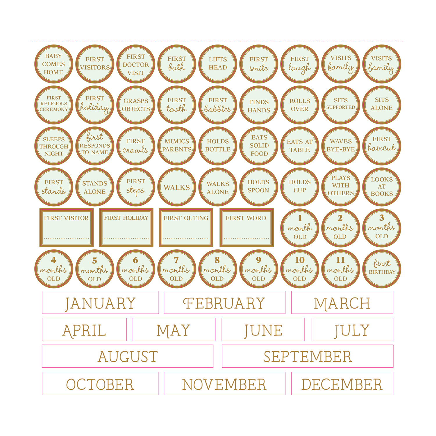 PTR Winnie-the-Pooh First Year Calendar
