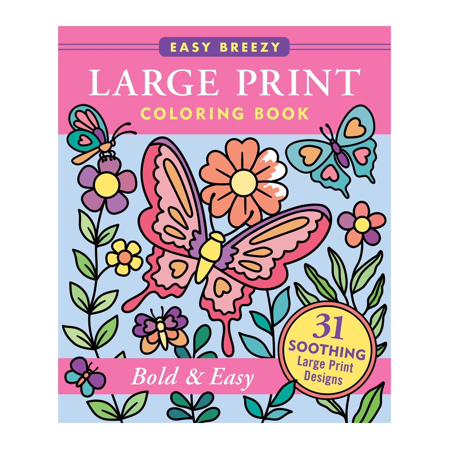PTR Large Print Coloring Book - Bold & Easy