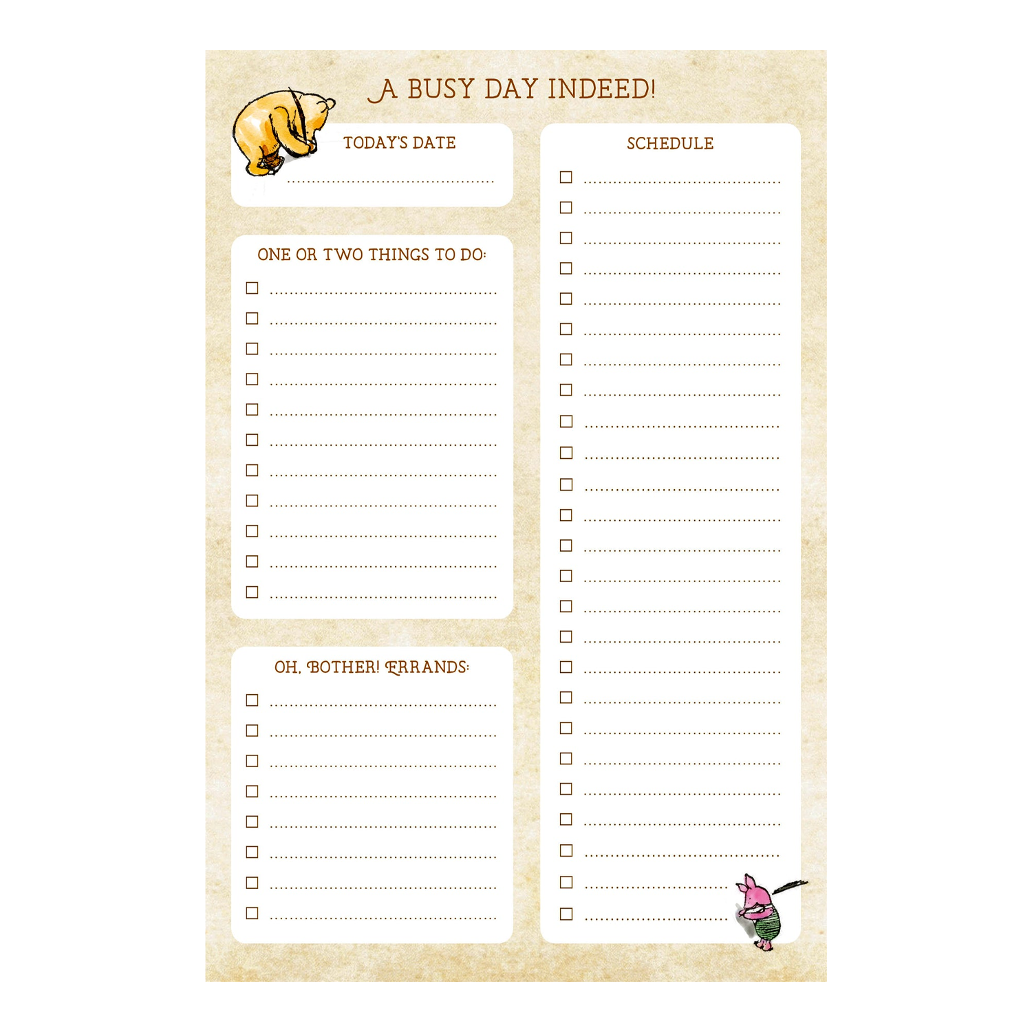 PTR Winnie-the-Pooh Note Pad