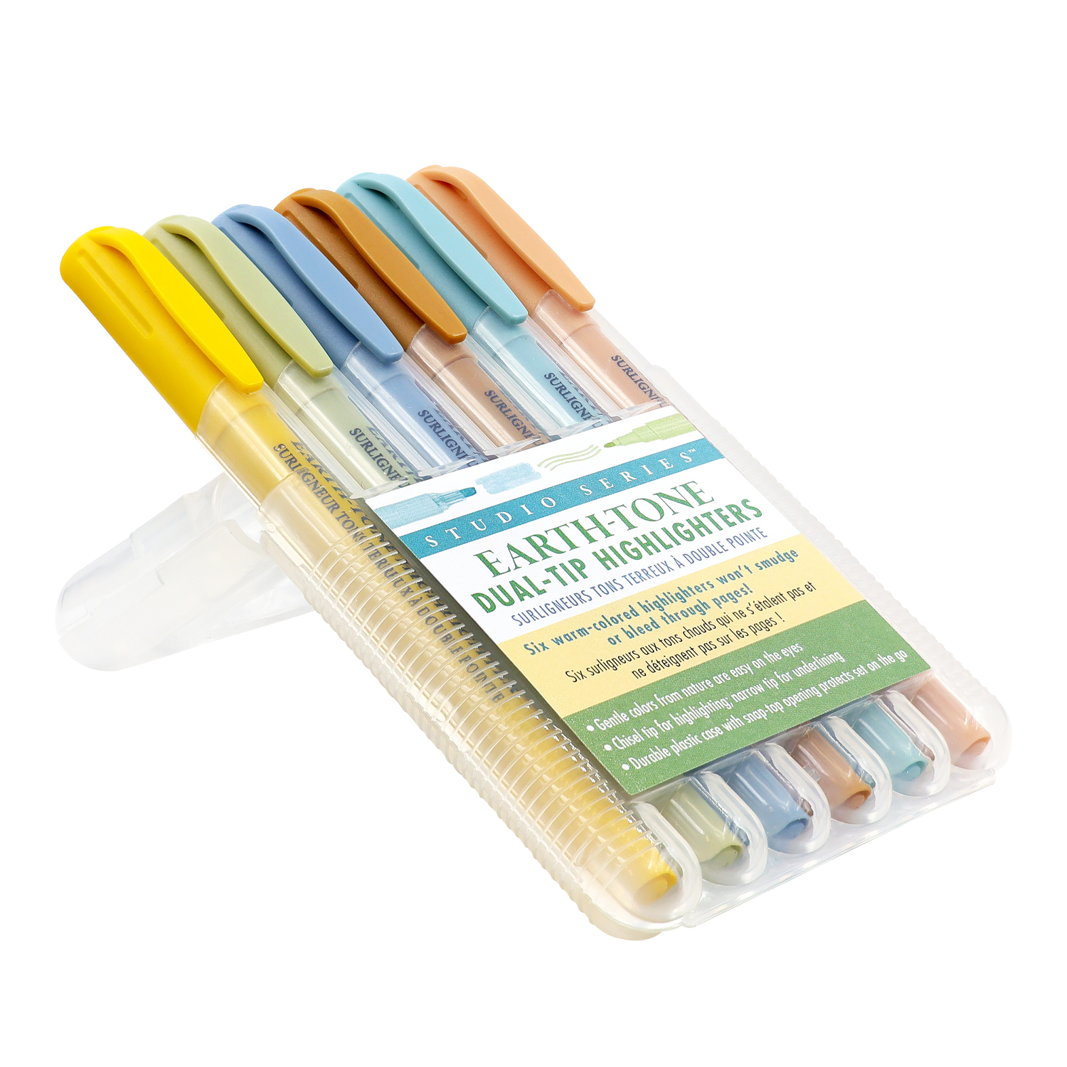 PTR Earth Tone Dual-Tip Highlighters (Set of 6)