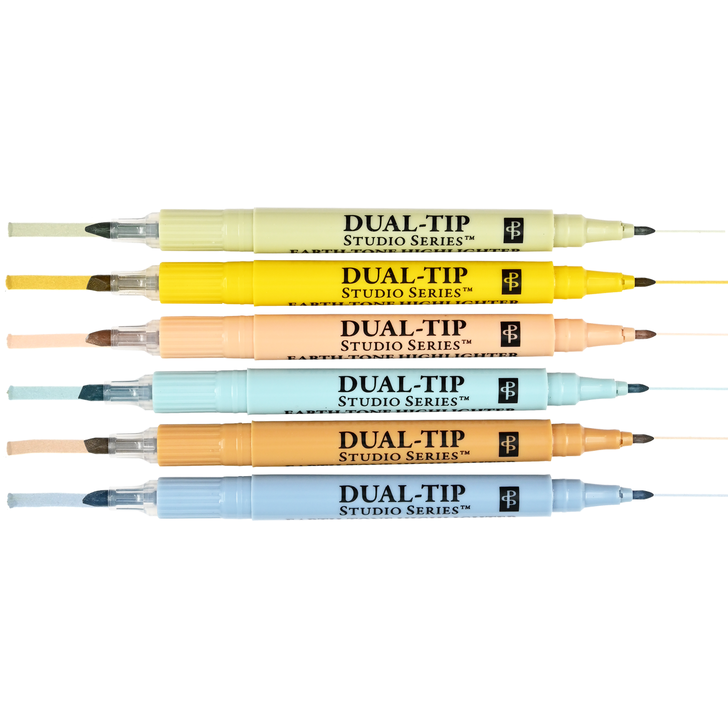 PTR Earth Tone Dual-Tip Highlighters (Set of 6)
