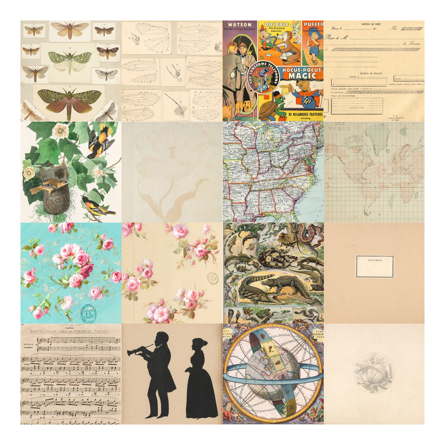 PTR Patterned Paper Pack - Ephemera