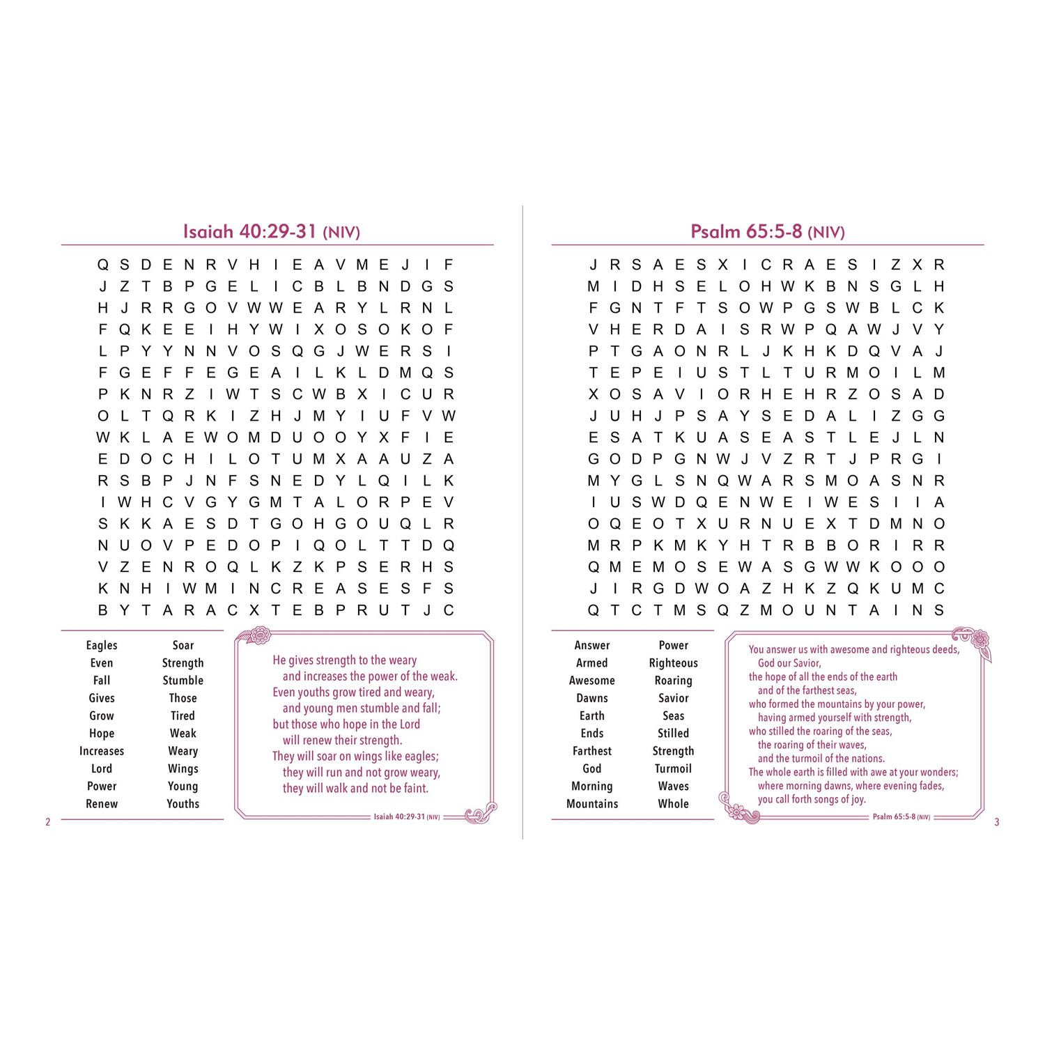 PTR Bible Verse Large Print Word Search