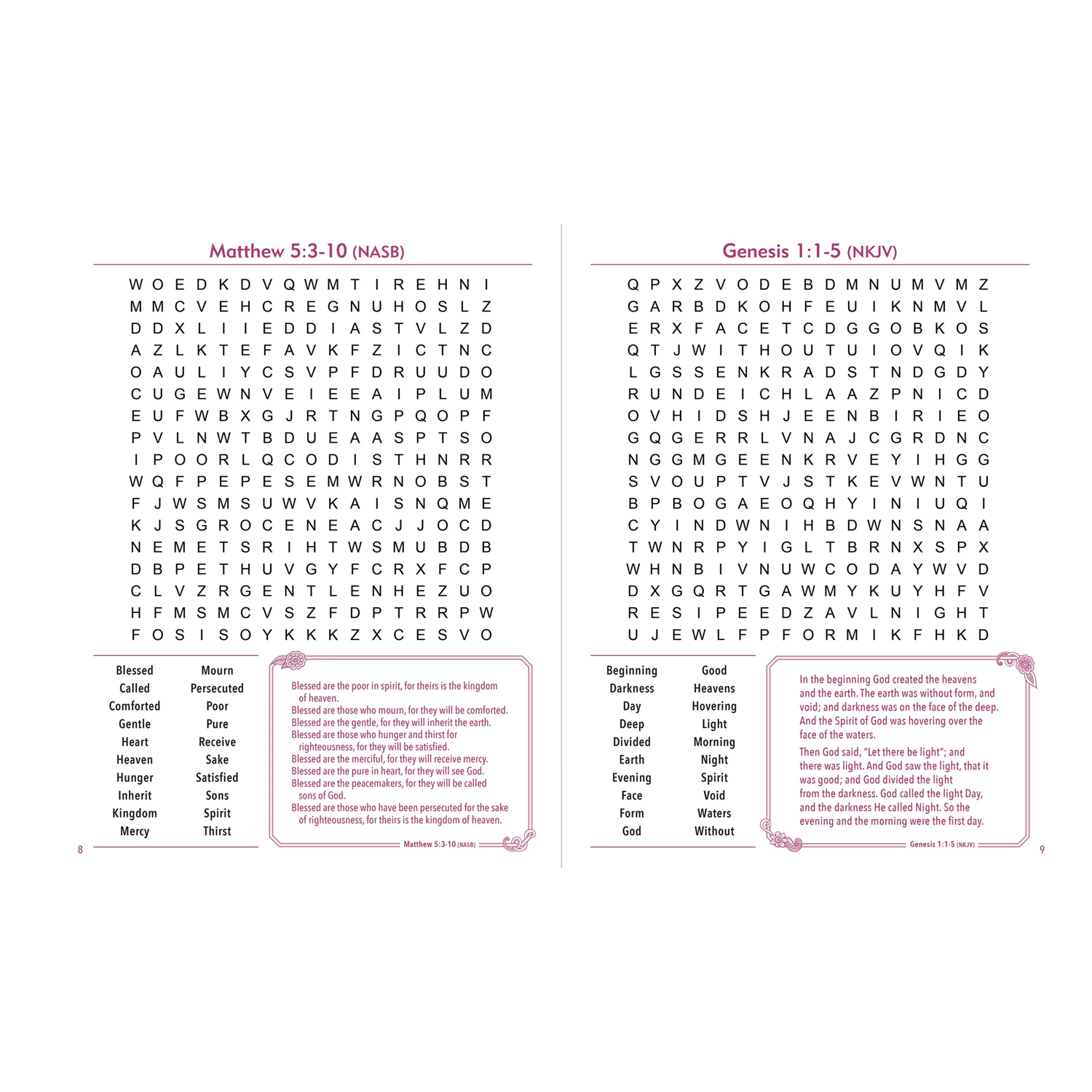 PTR Bible Verse Large Print Word Search