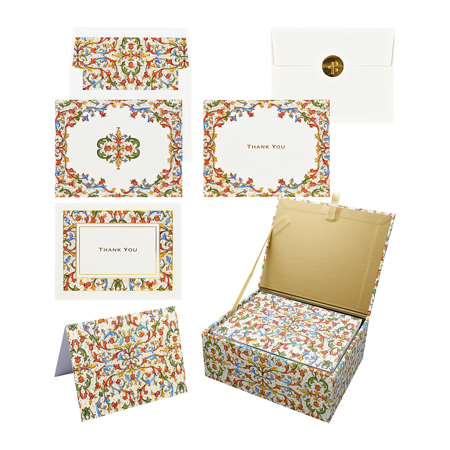 PTR Florentine Arabesque Premium Note Cards