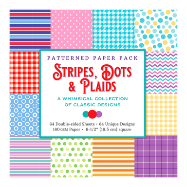 PTR Patterned Paper Pack - Stripes, Dots, and Plaids