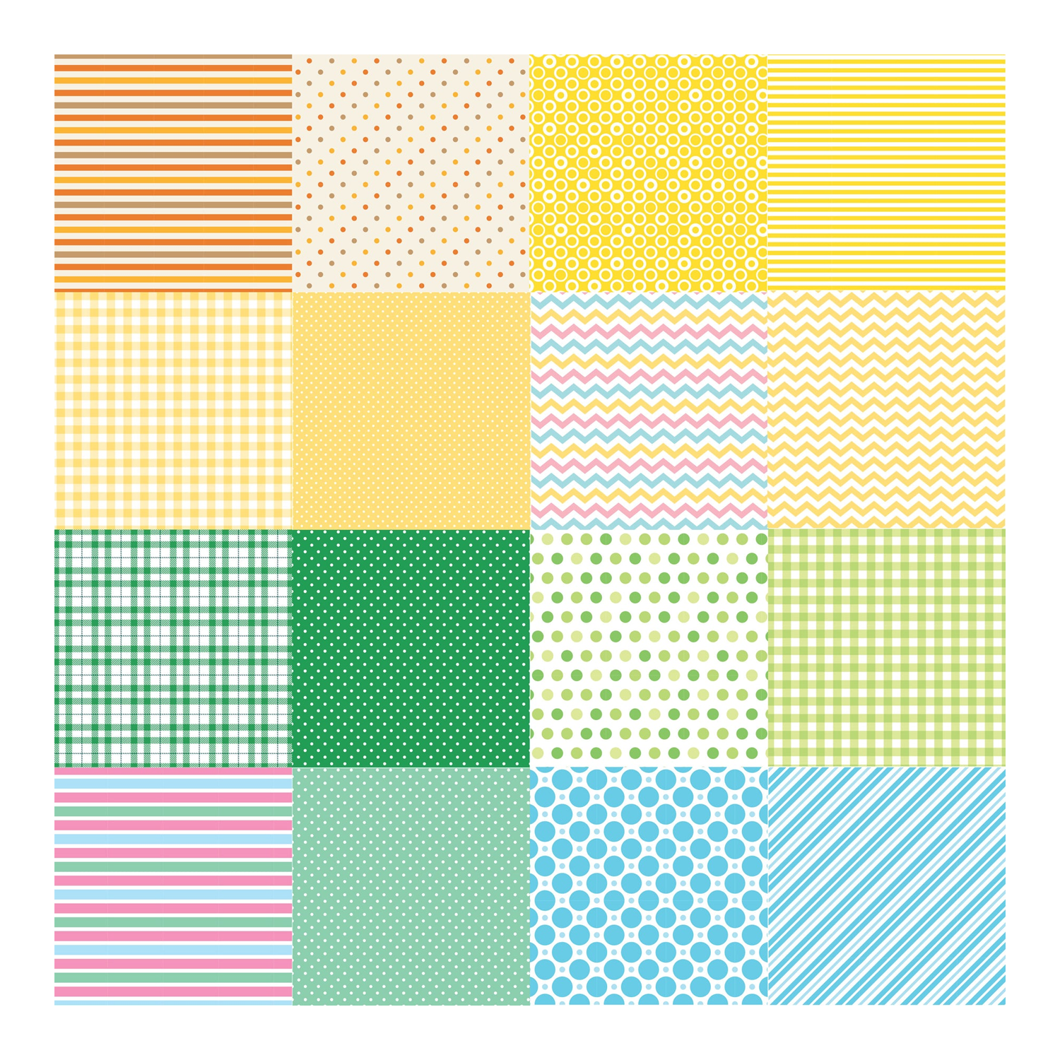 PTR Patterned Paper Pack - Stripes, Dots, and Plaids