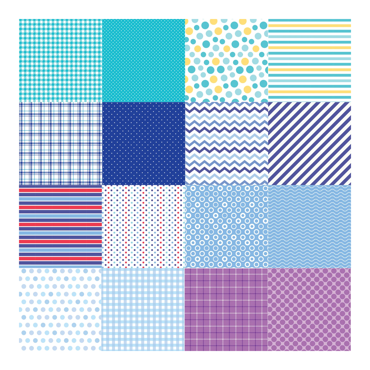 PTR Patterned Paper Pack - Stripes, Dots, and Plaids
