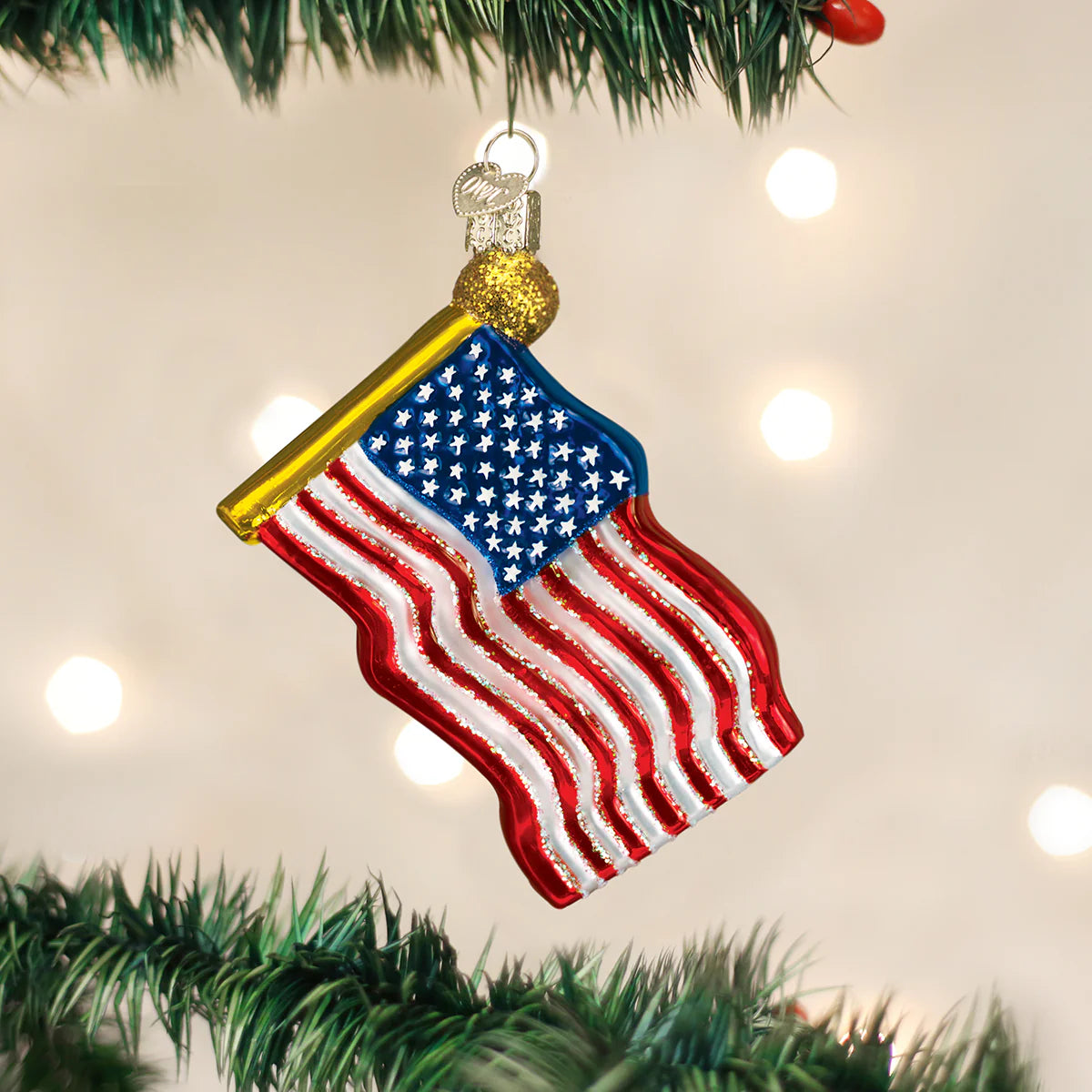 Old World Christmas Star-Spangled Banner Ornament