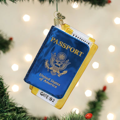 Old World Christmas Passport Ornament    
