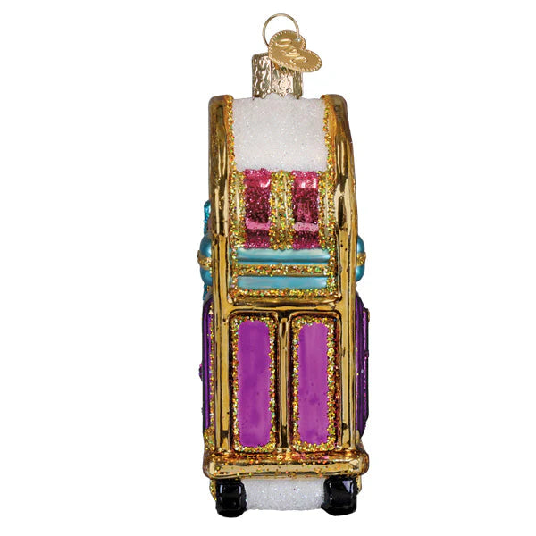 Old World Christmas Hotel Luggage Cart Ornament