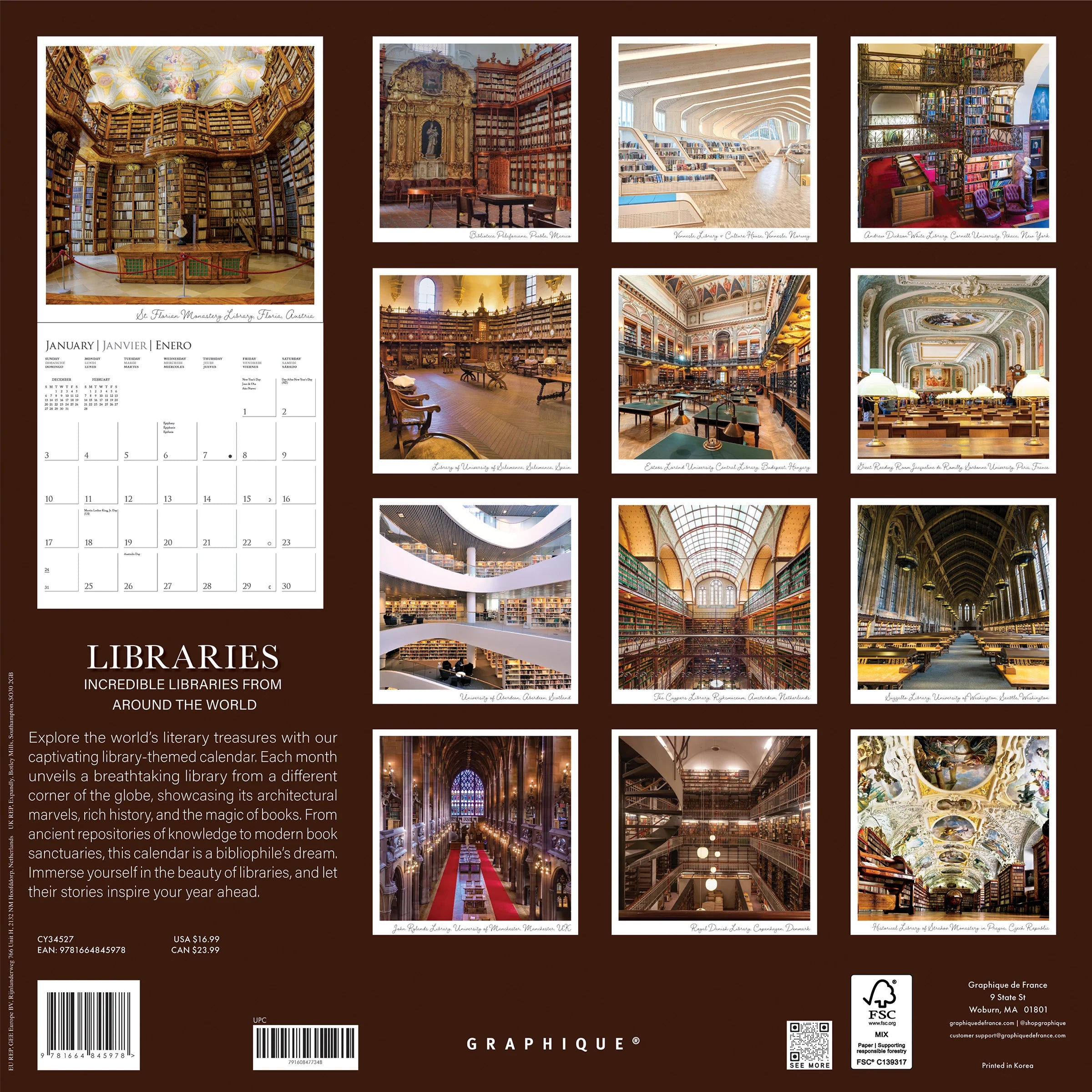 GRPH Libraries 2027 Wall Calendar