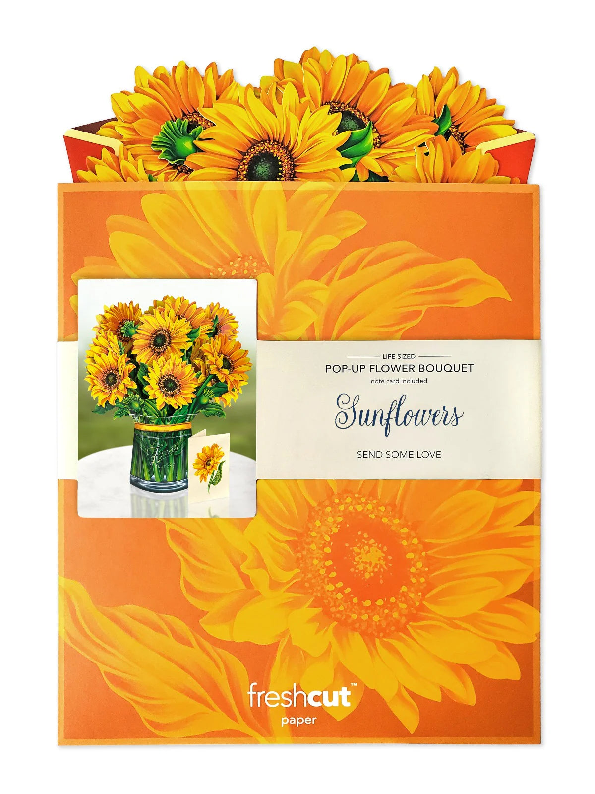 Sunflowers Pop Up Flower Bouquet Greeting Card    