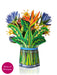 Tropical Blooms Pop Up Flower Bouquet Greeting Card    