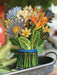 Tropical Blooms Pop Up Flower Bouquet Greeting Card    