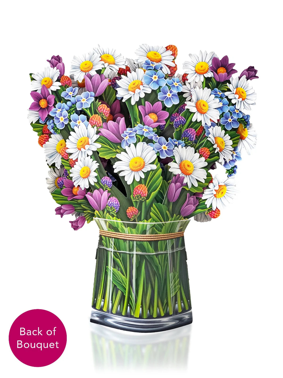 Field of Daisies Pop Up Flower Bouquet Greeting Card    