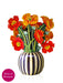 French Poppies Pop Up Flower Bouquet Greeting Card    