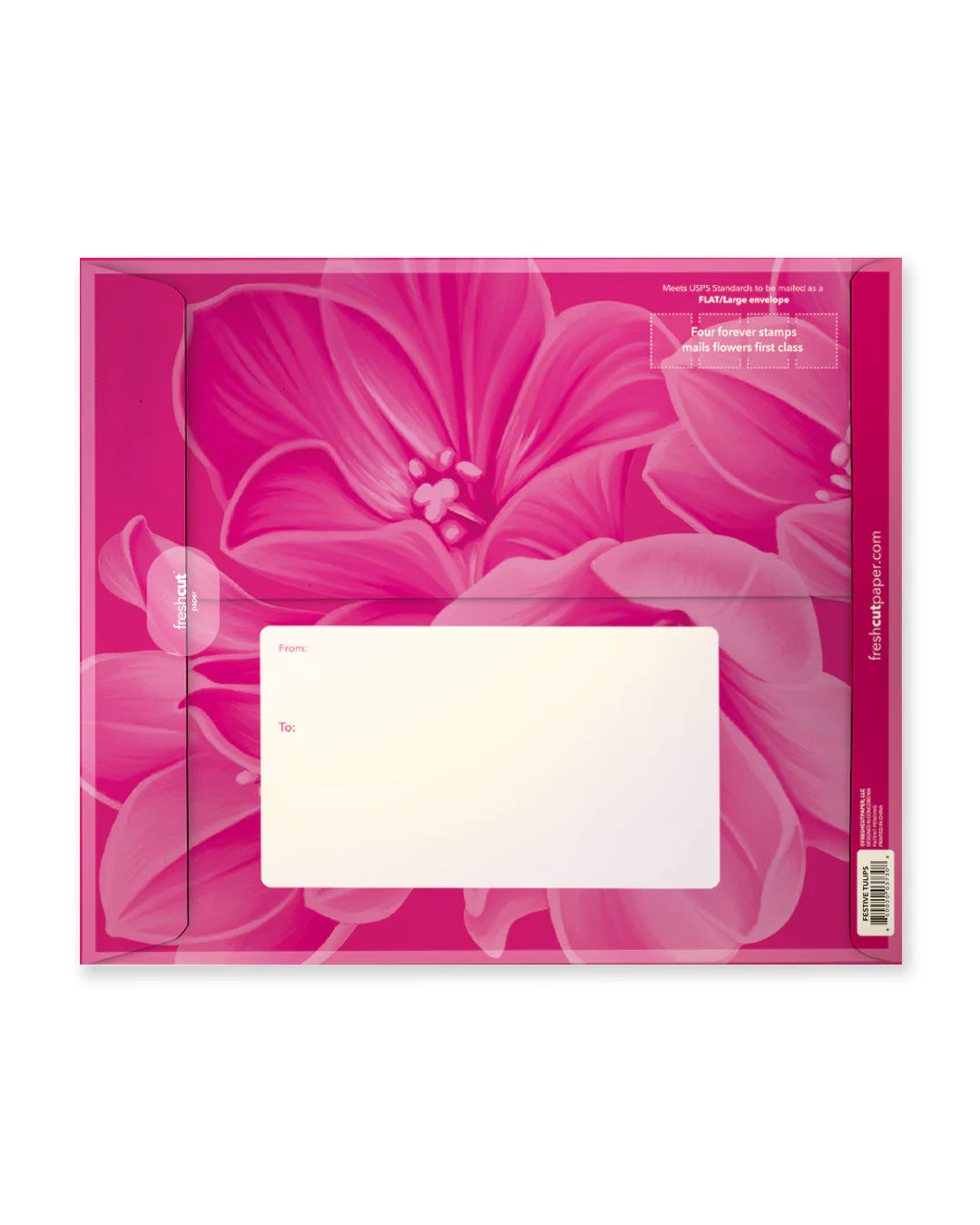 Festive Tulips Pop Up Flower Bouquet Greeting Card    