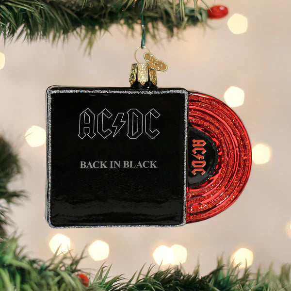 Old World Christmas AC/DC Back In Black Album Cover Ornament