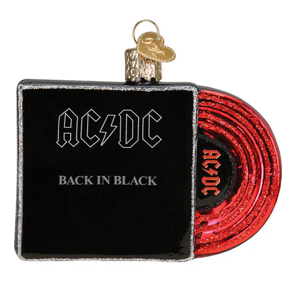 Old World Christmas AC/DC Back In Black Album Cover Ornament