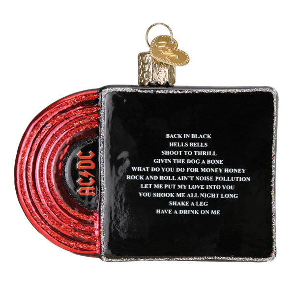 Old World Christmas AC/DC Back In Black Album Cover Ornament