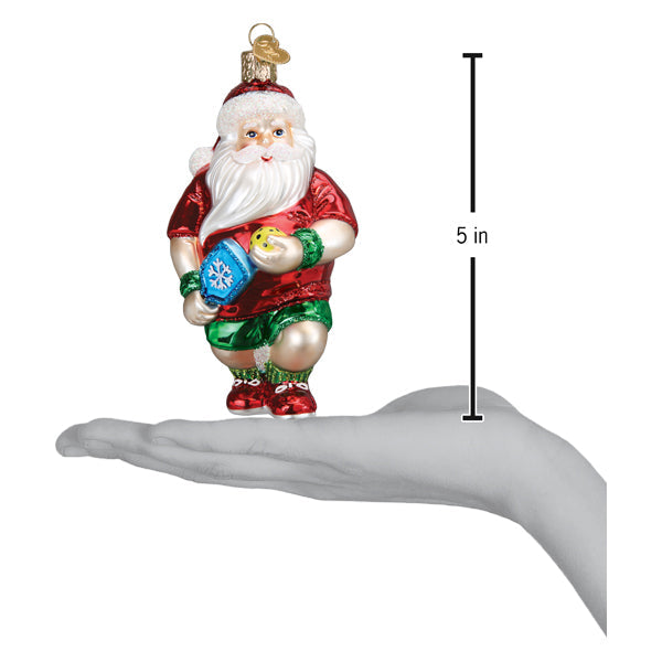 Old World Christmas Pickleball Santa Ornament    