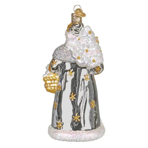 Old World Christmas Sterling Santa Ornament