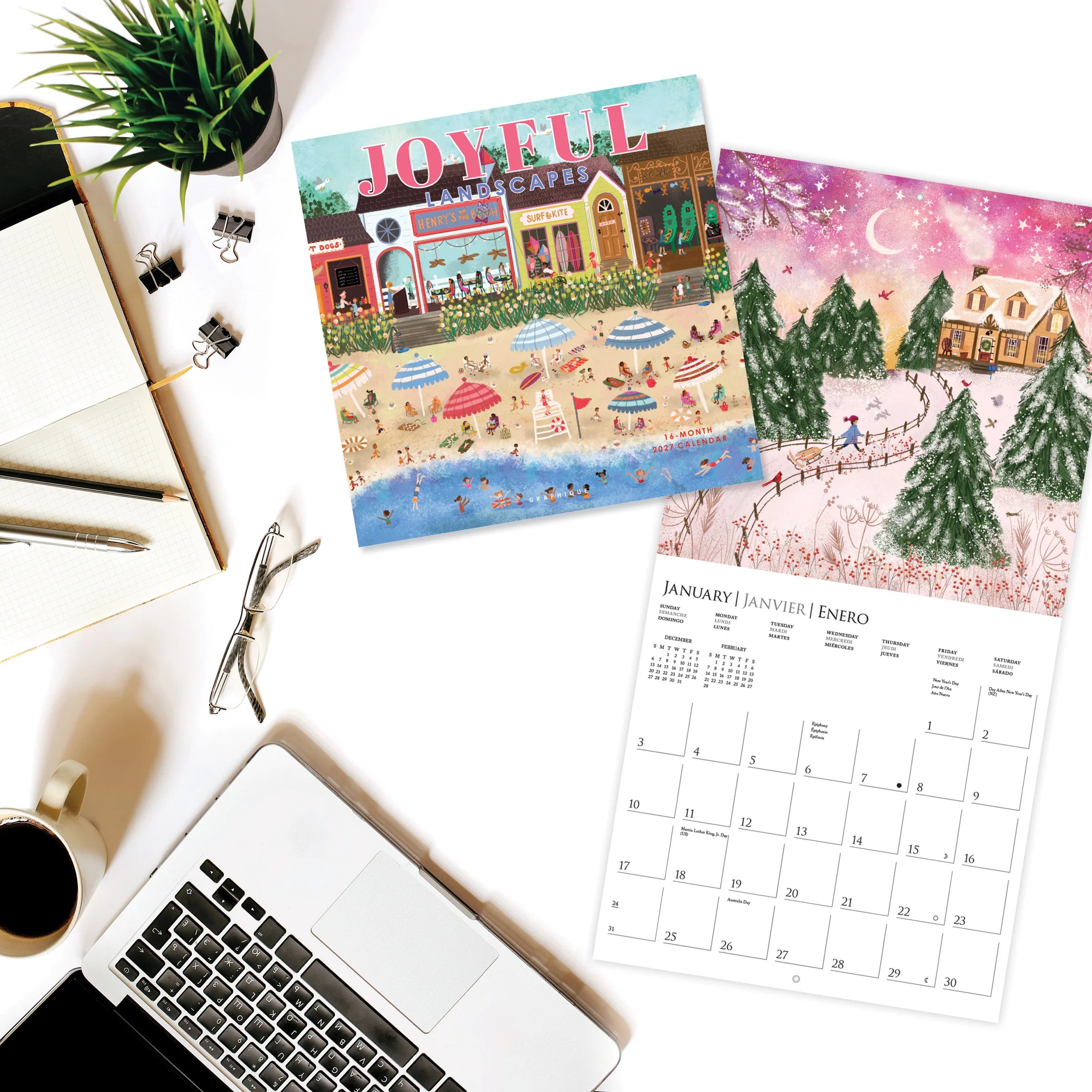 GRPH Joyful Landscapes 2027 Wall Calendar