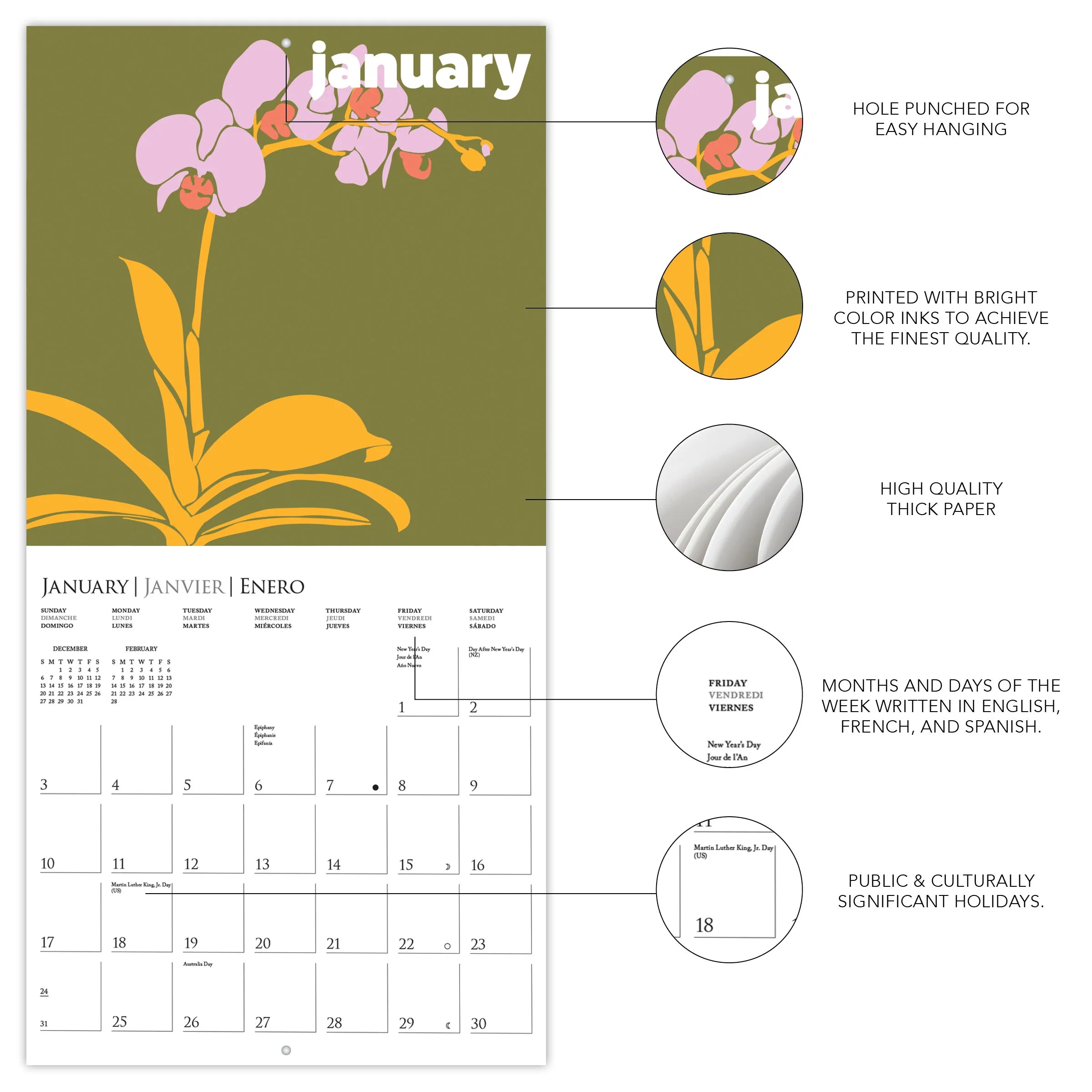 GRPH Flower Pop 2027 Wall Calendar
