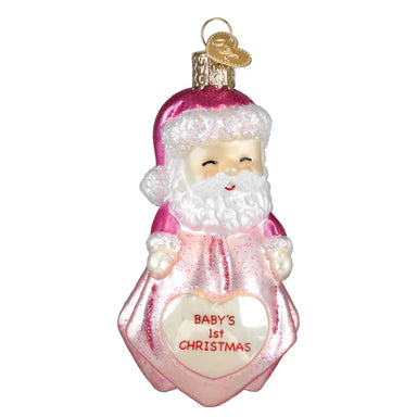 Old World Christmas Baby Girl's 1st Santa Lovey Ornament