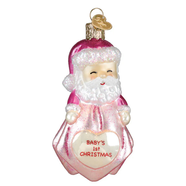 Old World Christmas Baby Girl's 1st Santa Lovey Ornament
