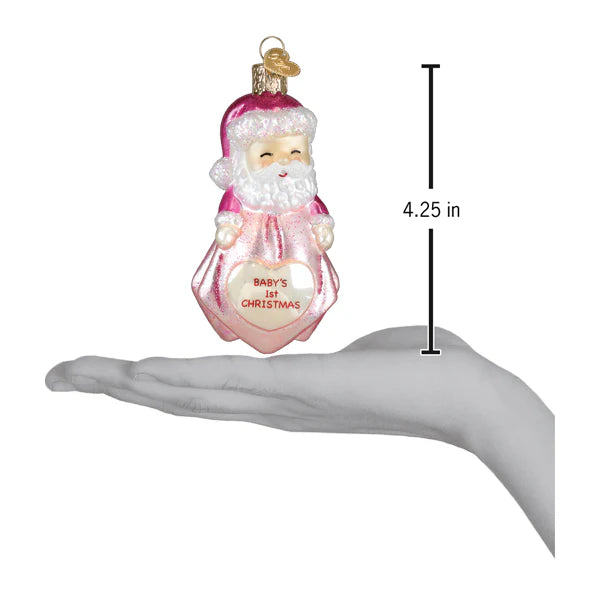 Old World Christmas Baby Girl's 1st Santa Lovey Ornament